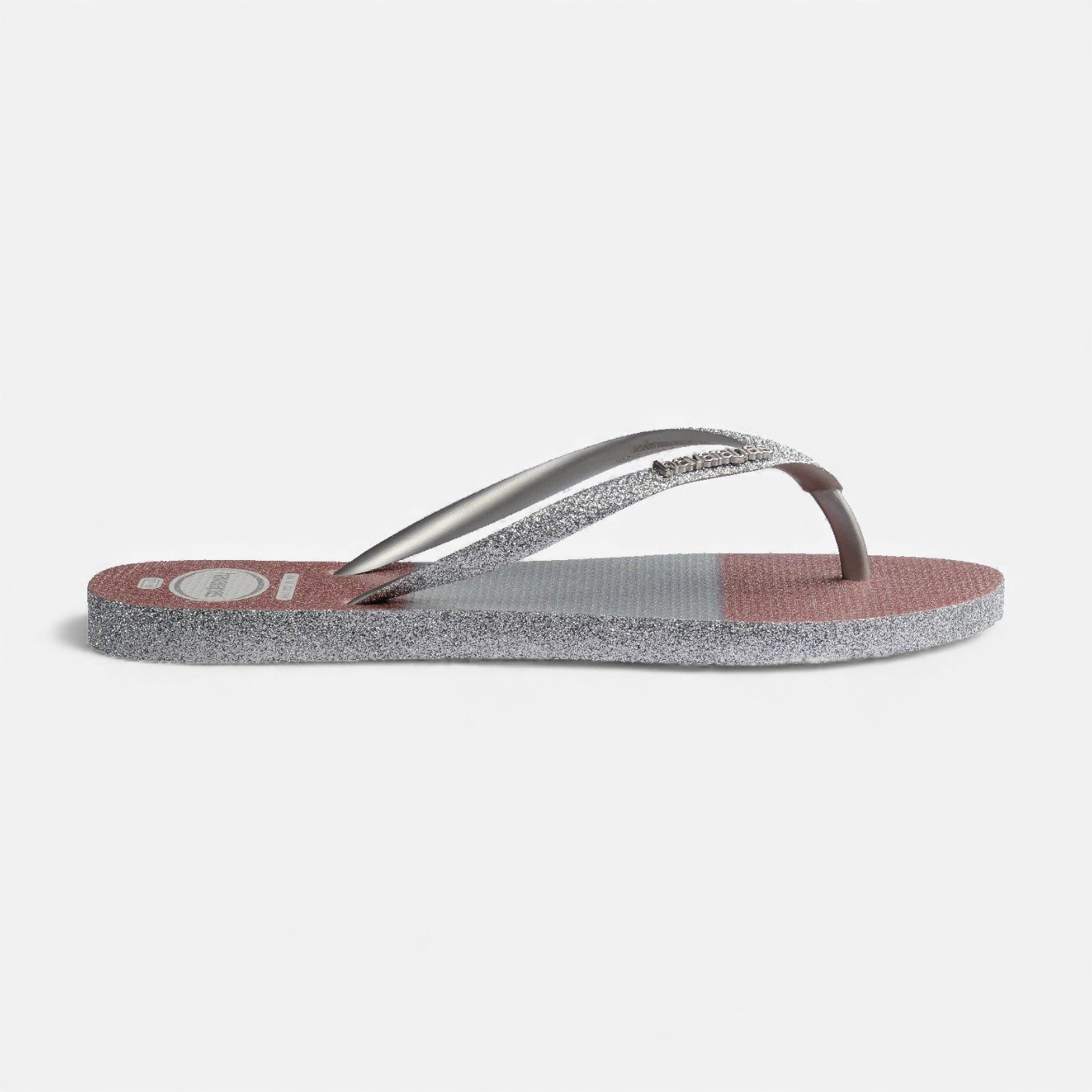 Chinelo Havaianas Slim Glitter Glam Prata 2
