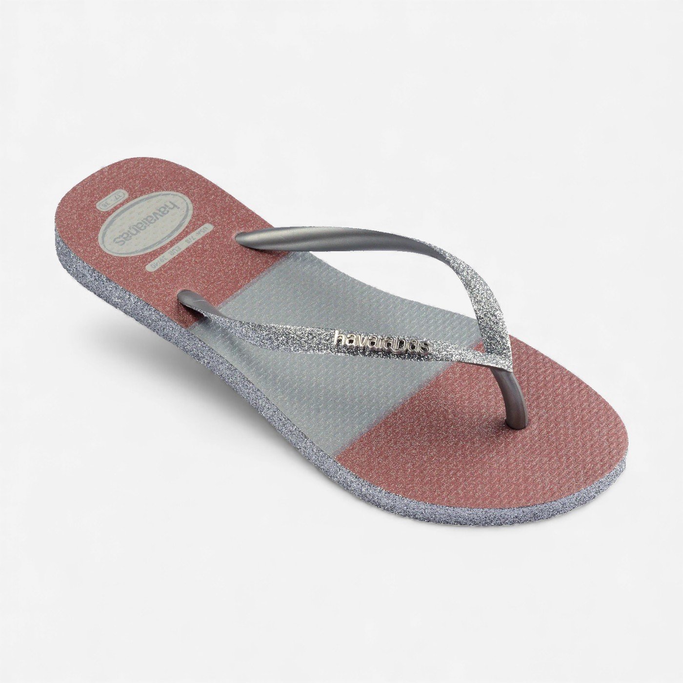 Chinelo Havaianas Slim Glitter Glam Prata 3