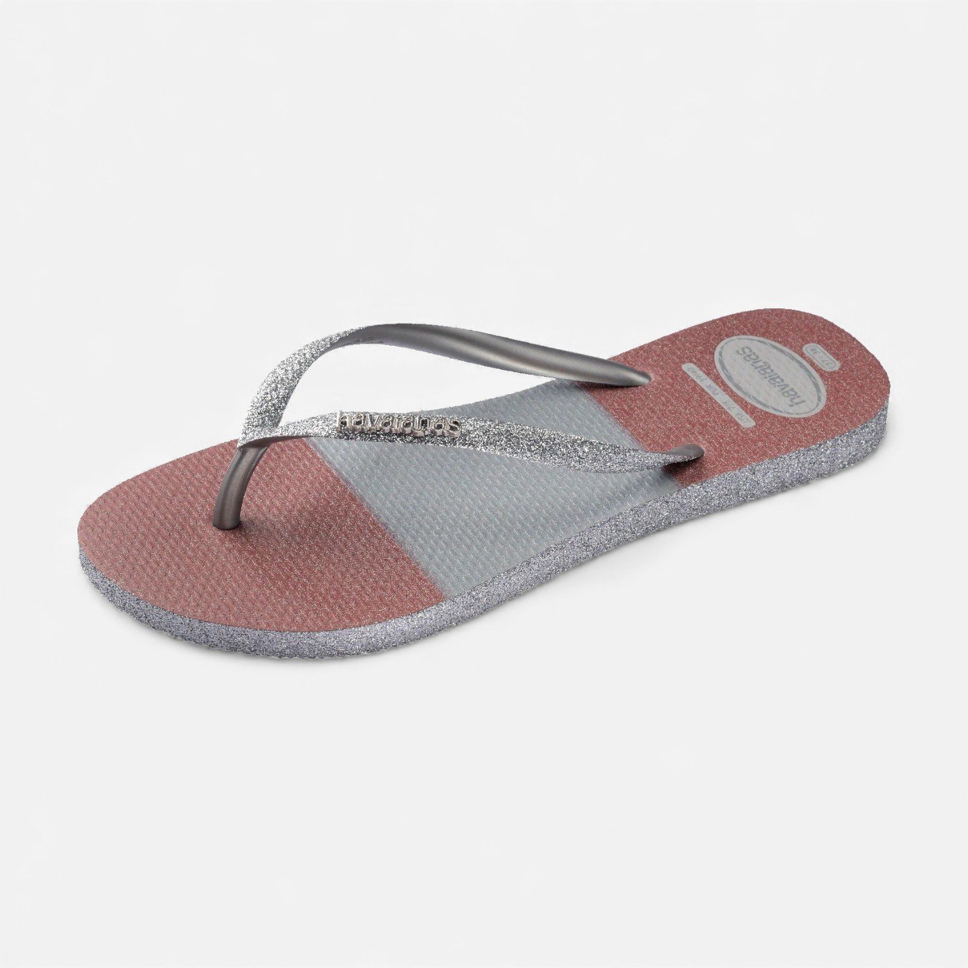 Chinelo Havaianas Slim Glitter Glam Prata 6