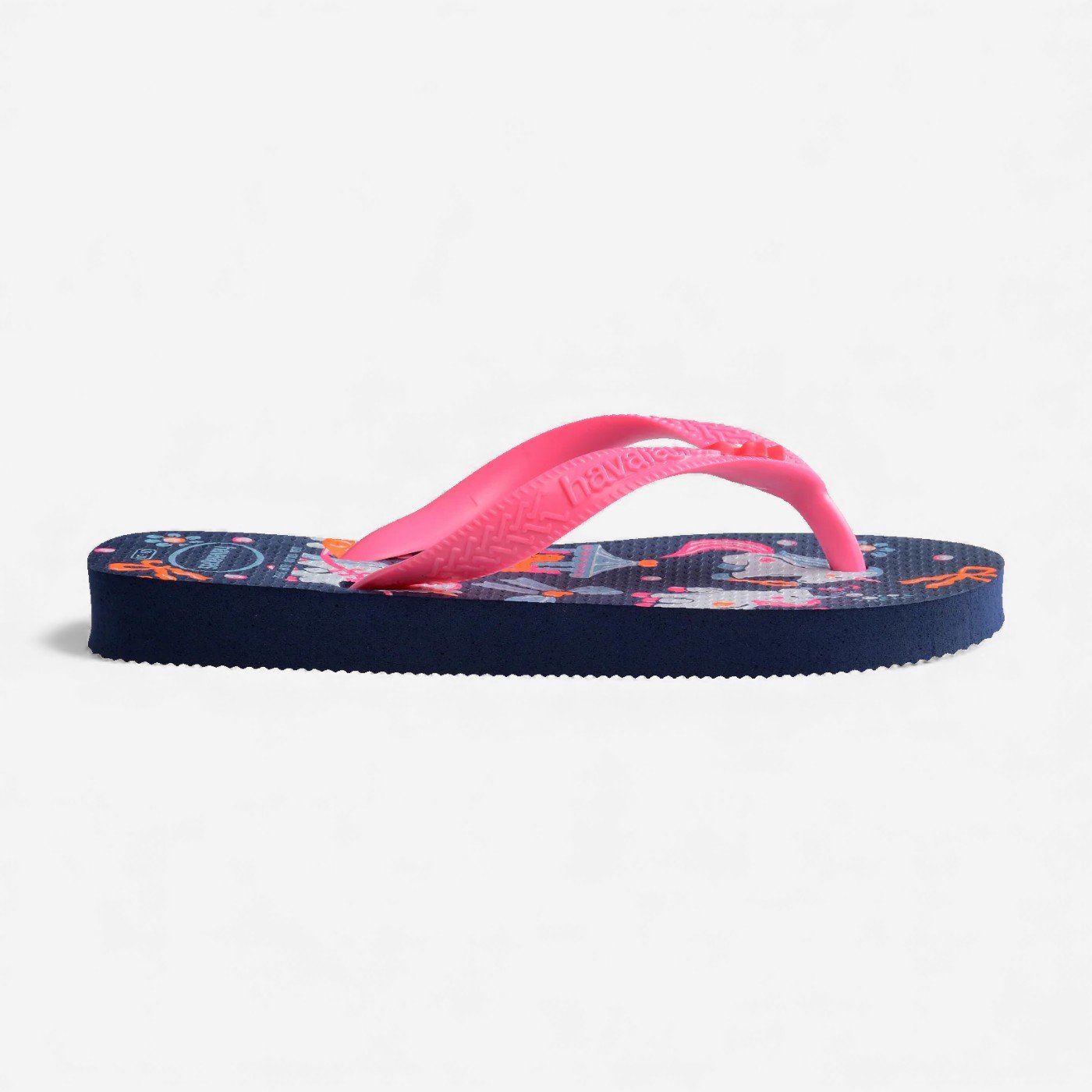 Chinelo Havaianas Fantasy Infantil Unicórnio Azul Marinho/Rosa 2