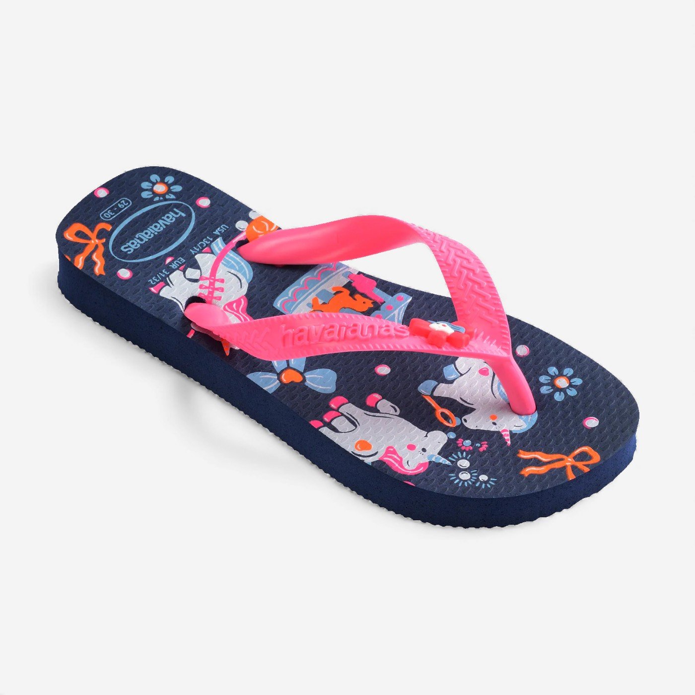 Chinelo Havaianas Fantasy Infantil Unicórnio Azul Marinho/Rosa 3
