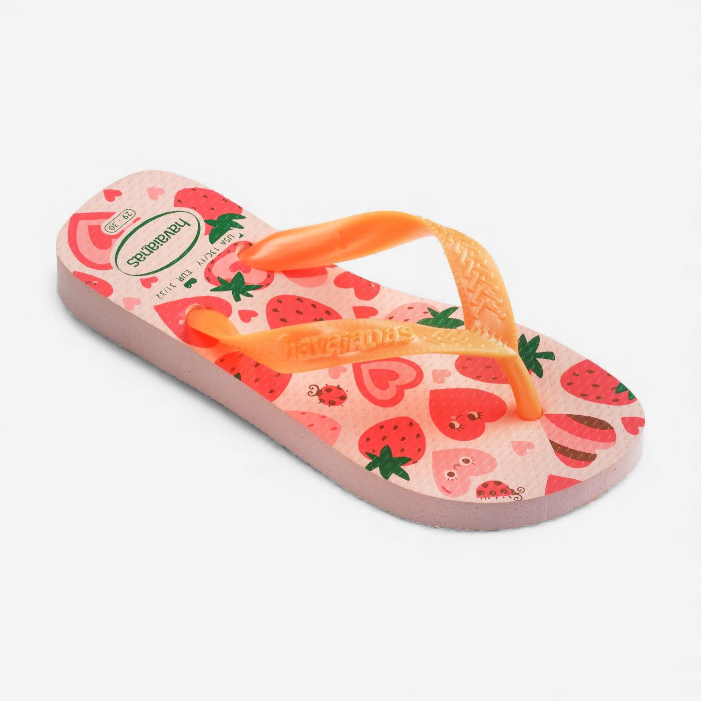 Chienlos Havaianas Kids Flores Infantil Laranja/Rosa 3