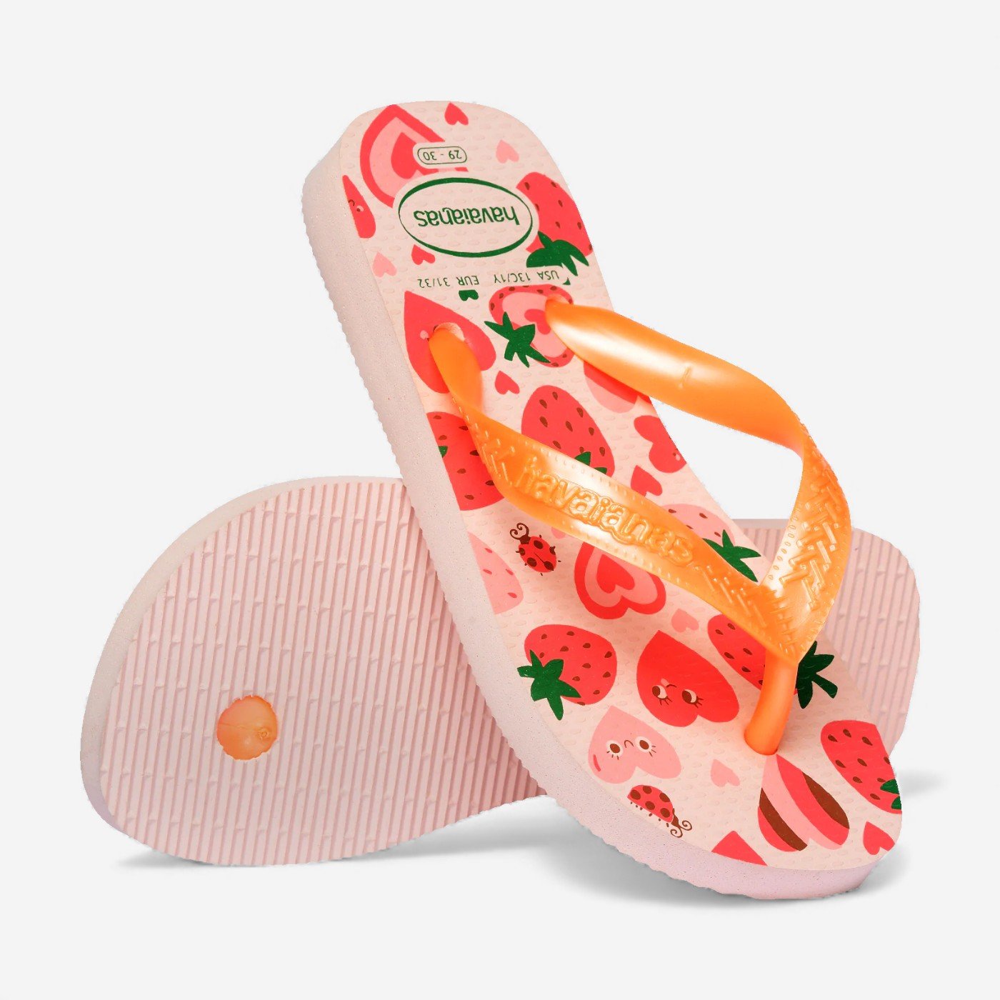 Chienlos Havaianas Kids Flores Infantil Laranja/Rosa 4