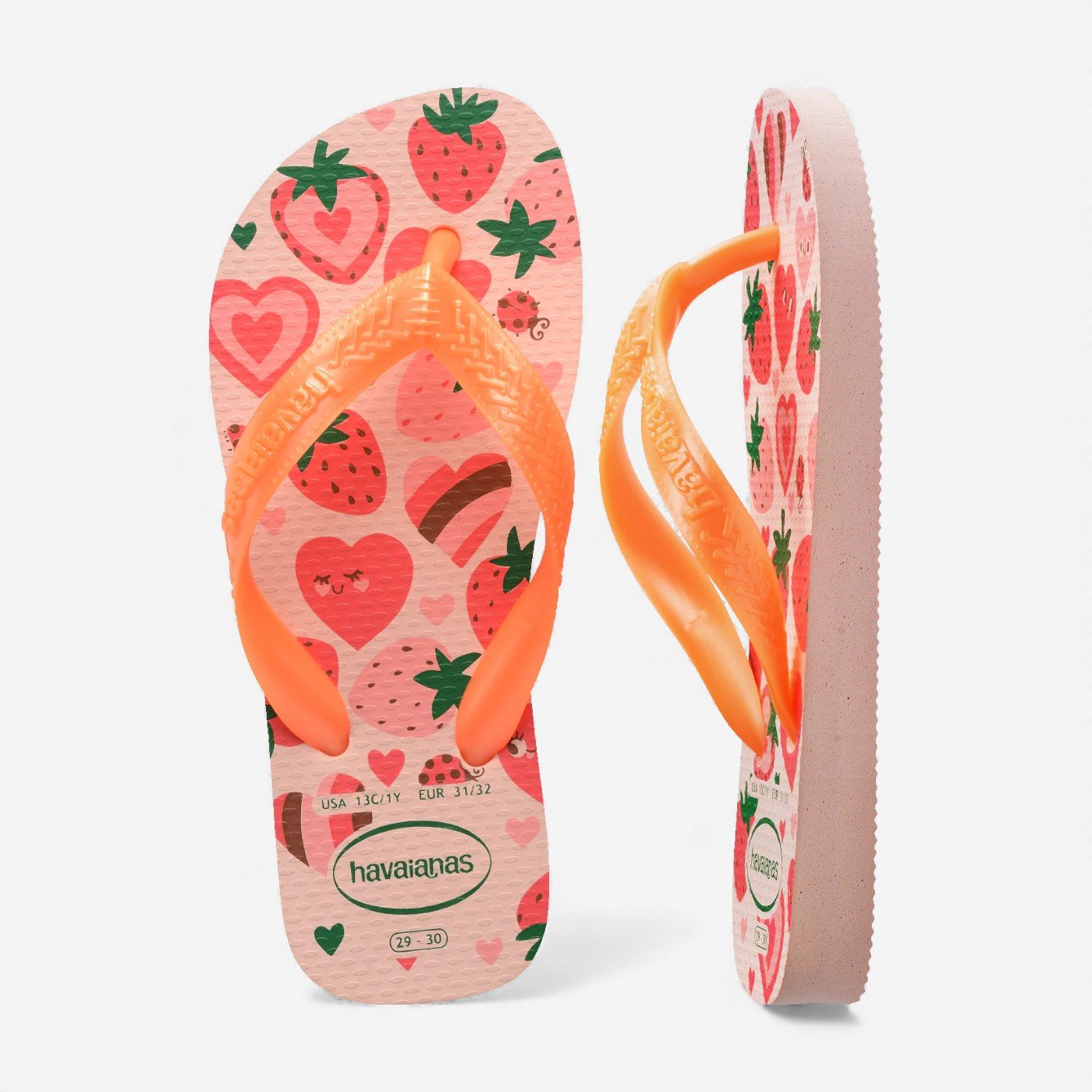 Chienlos Havaianas Kids Flores Infantil Laranja/Rosa 5