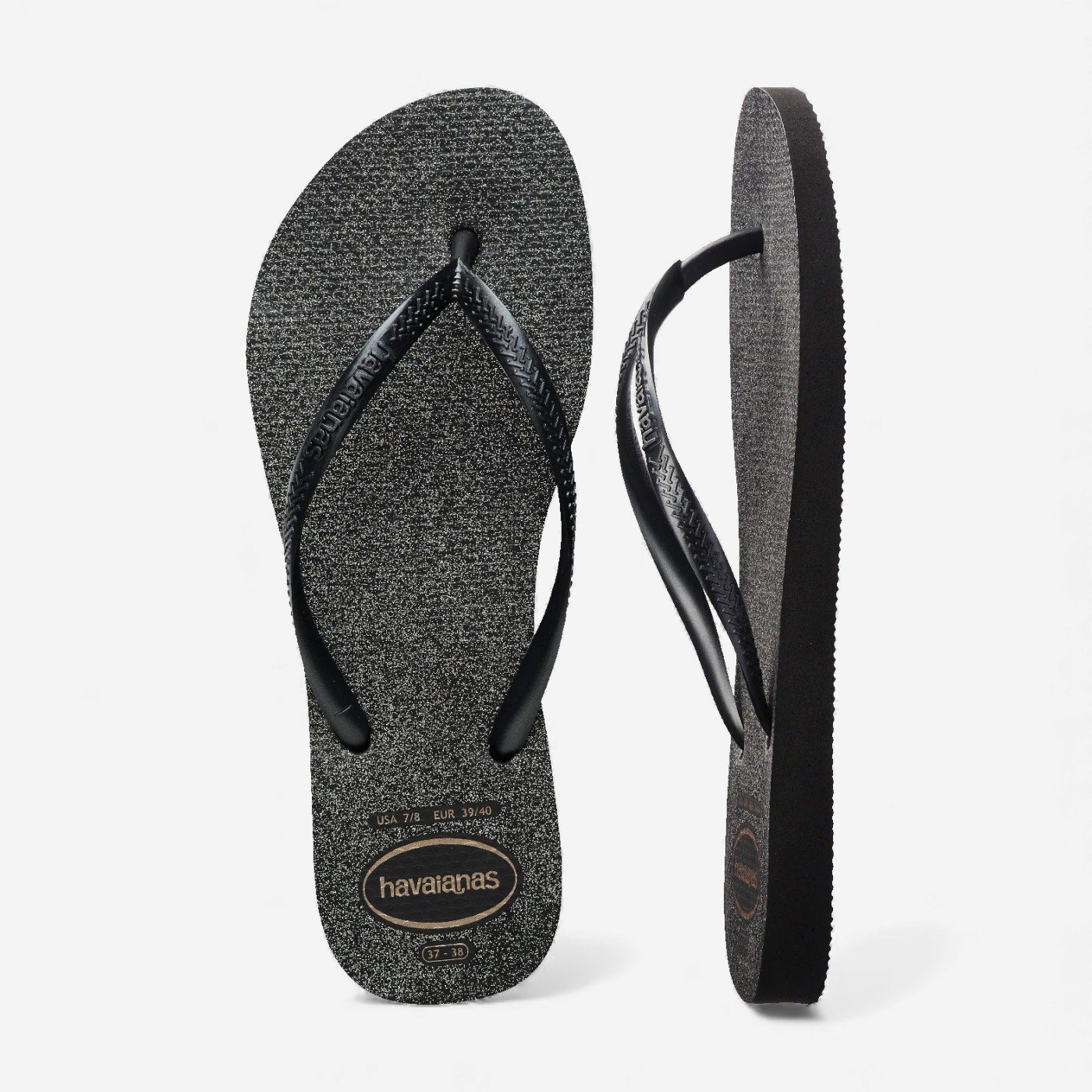 Chinelo Havaianas Slim Gloss Preto Preto/Prata 5