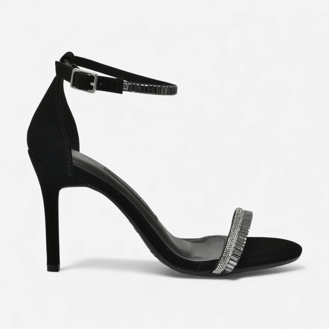 Sandália Via Marte Salto Fino Nobuck Preto