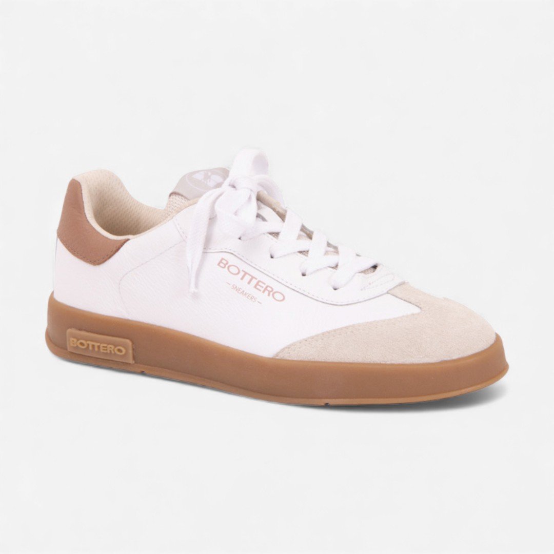 Tênis Bottero Casual Em Couro Branco Branco 2