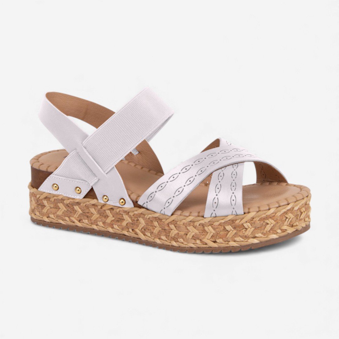 Sandália Flatform Bottero Em Couro Branco