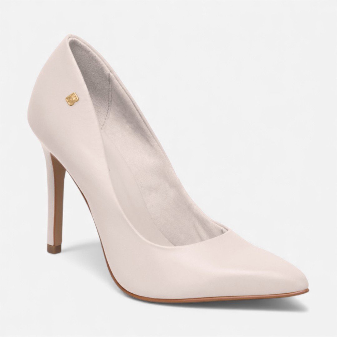 Sapato Scarpin Bottero Em Couro Off White