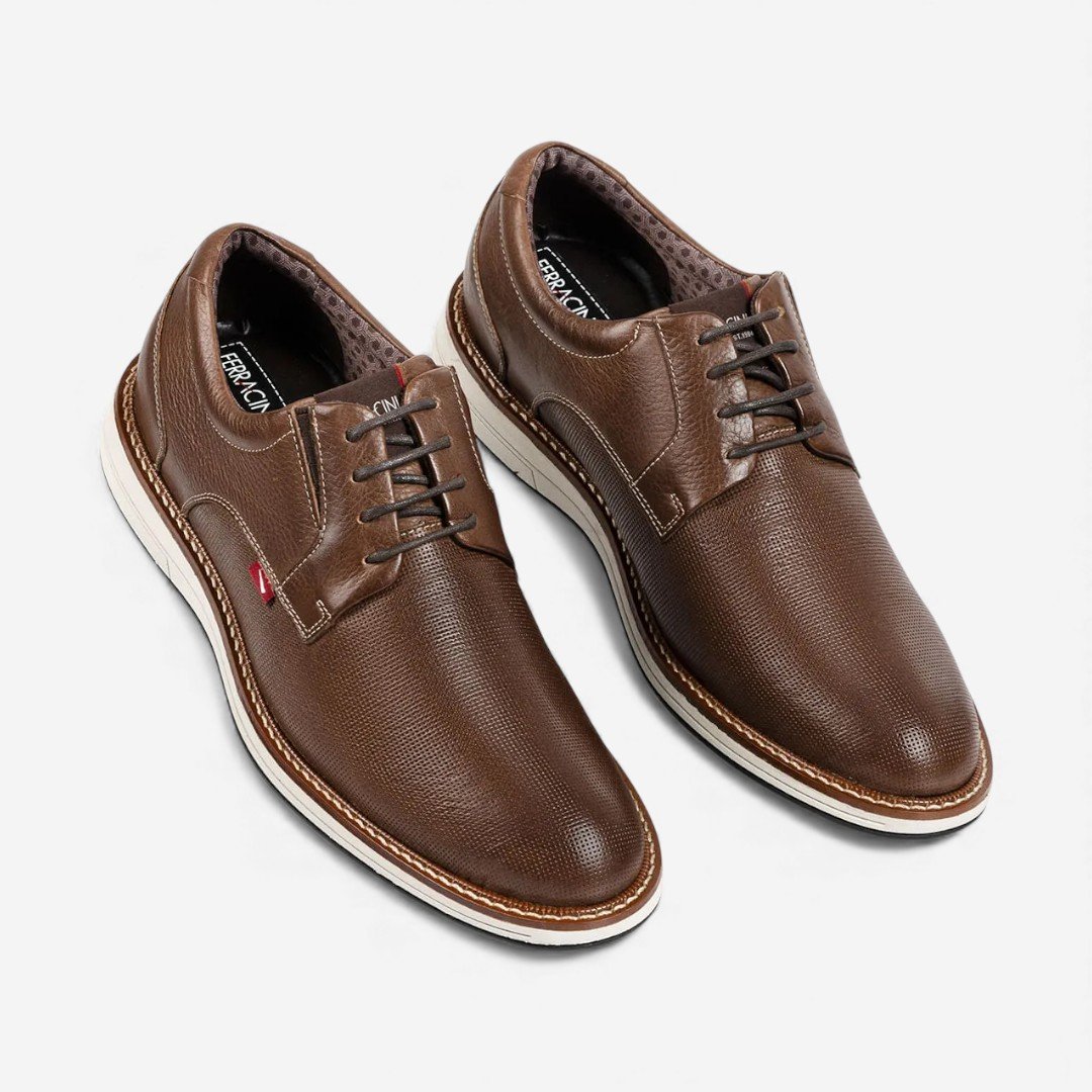 Sapato Ferracini Masculino Kingston Marrom Tabaco 2