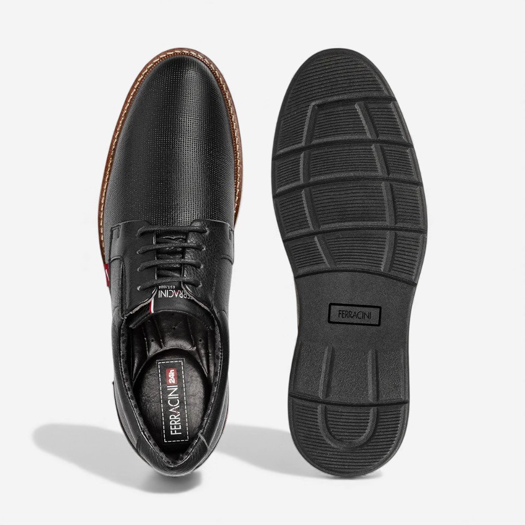 Sapato Ferracini Masculino Kingston Preto Preto 3