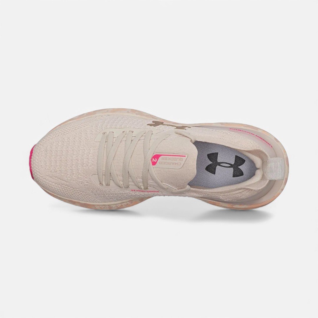 Tênis De Corrida Under Armour Charged Quicker 2 Bege Arenito/Pink 4