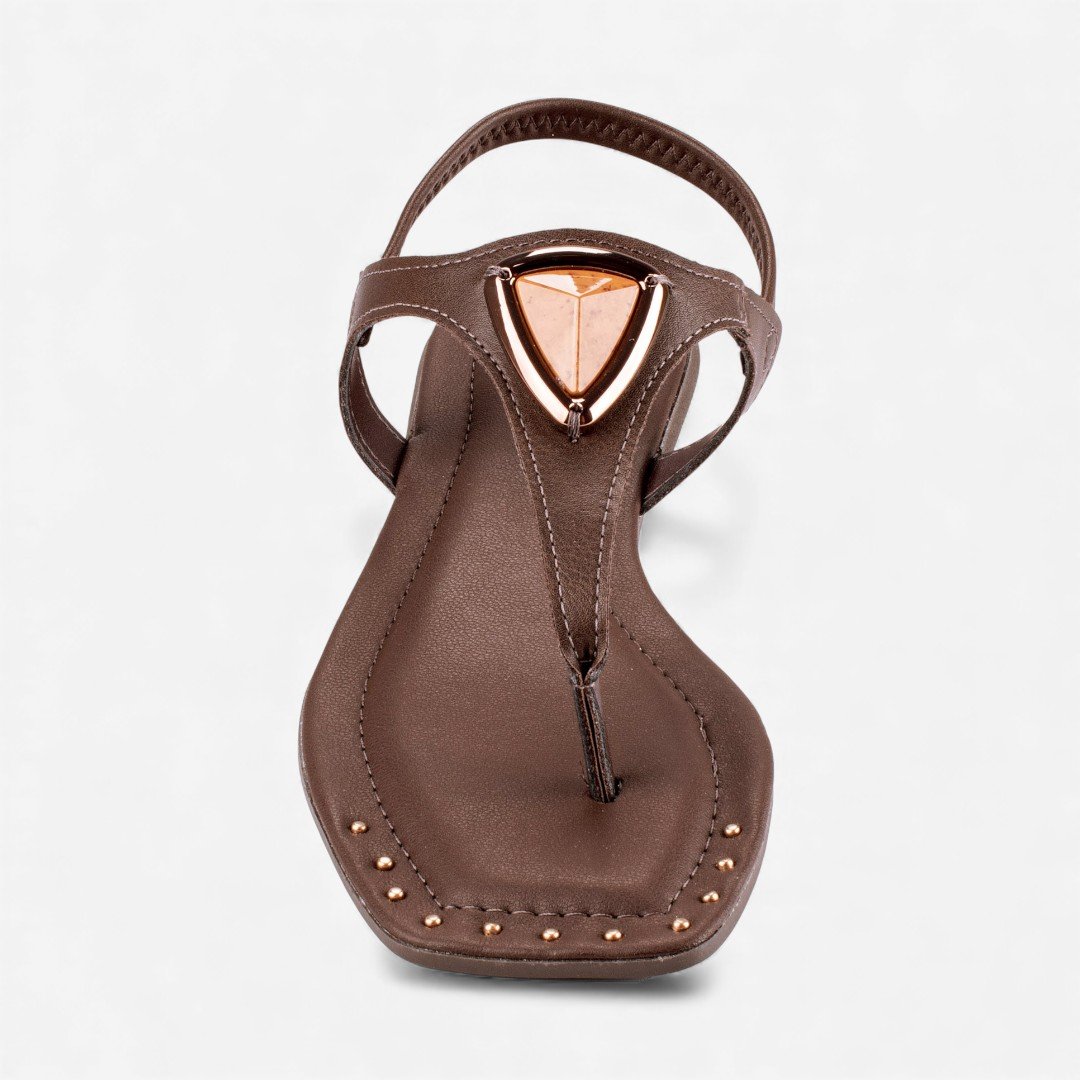 Sandália Mississipi Rasteira Marrom Marrom 6