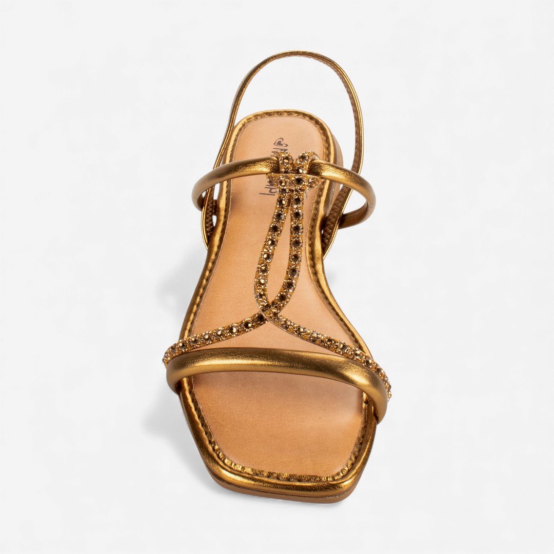 Sandália Mississipi Rasteira Metalizada Bronze Bronze 5