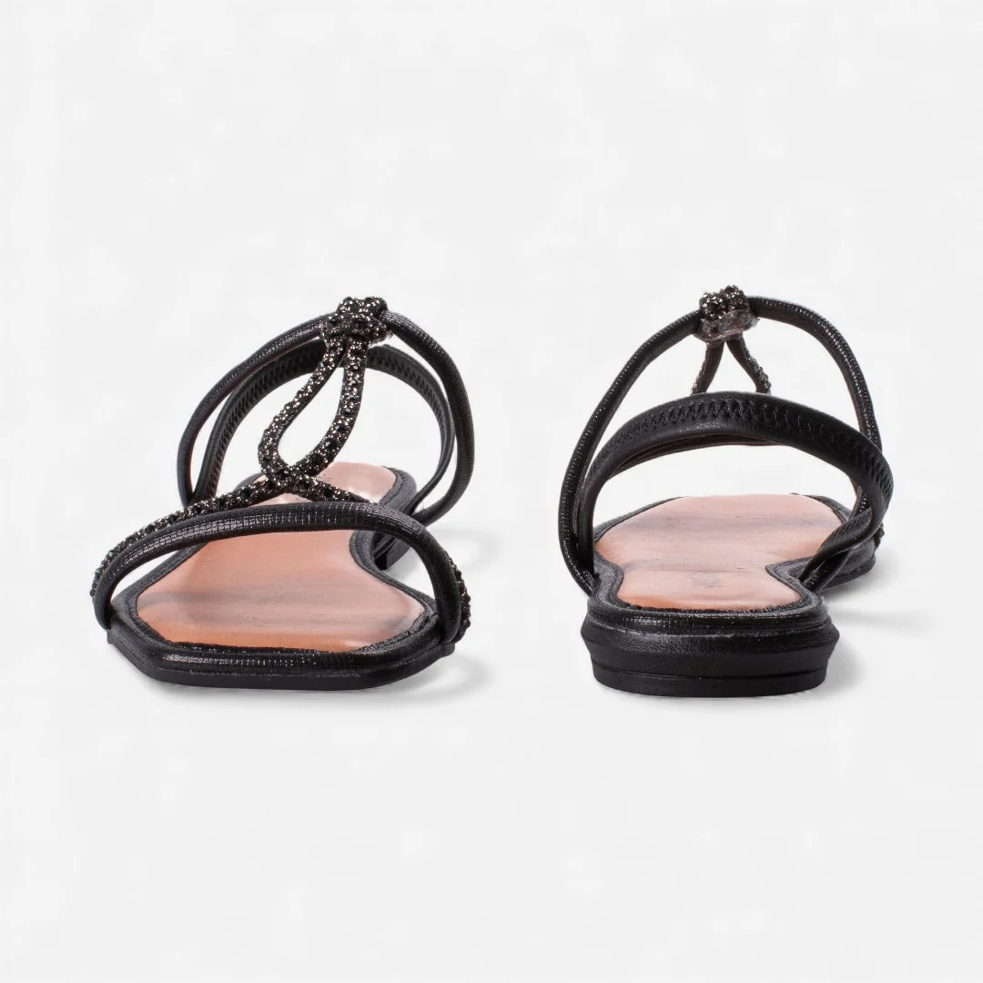 Sandália Mississipi Rasteira Preta Preto 5