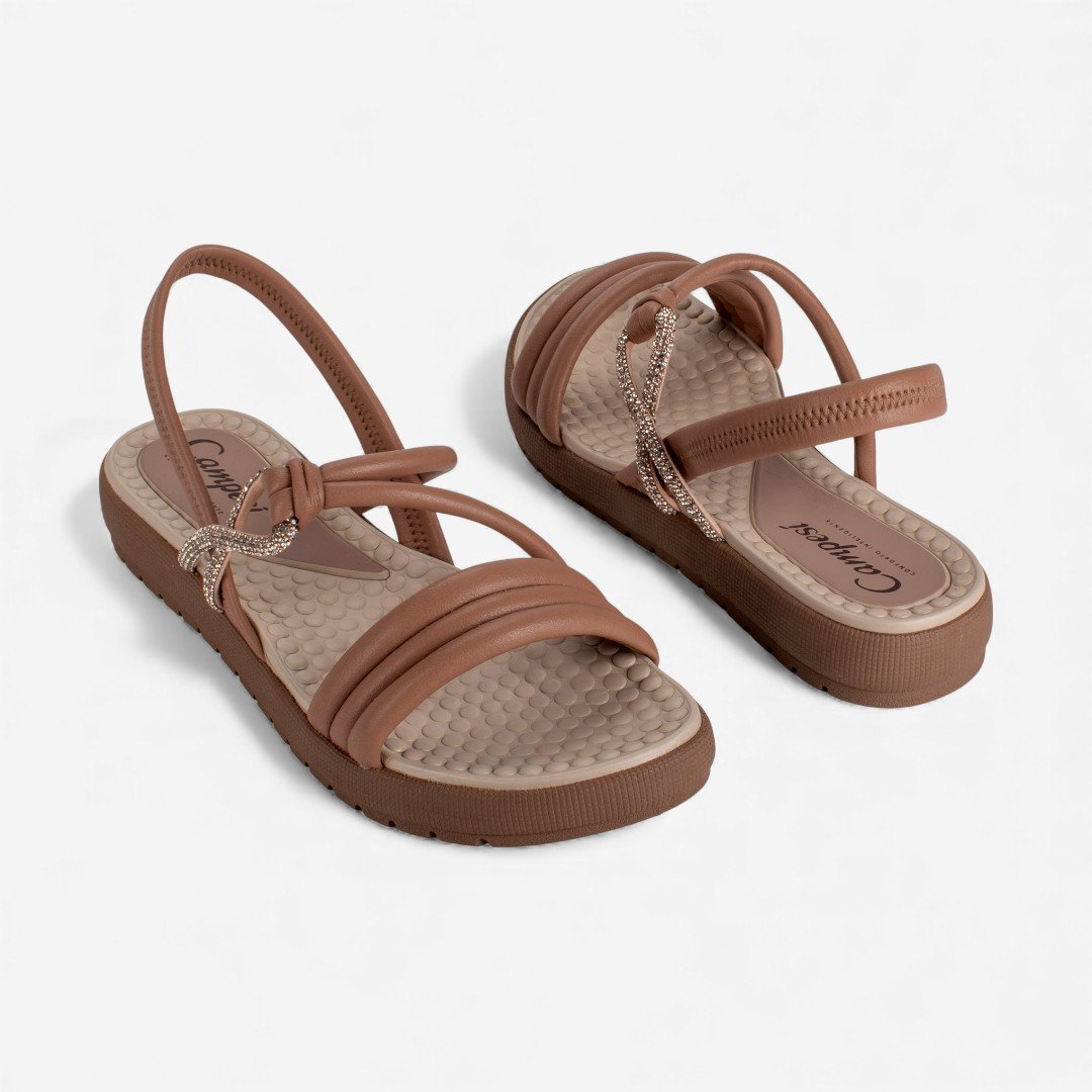 Sandália Campesí Flatform Marrom Marrom 2