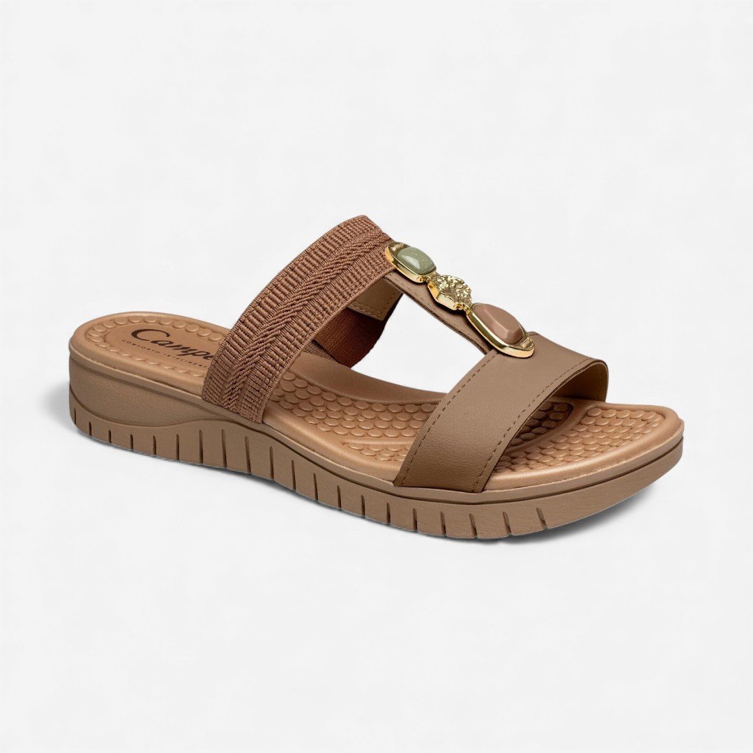 Tamanco Campesí Flatform Marrom Marrom 2