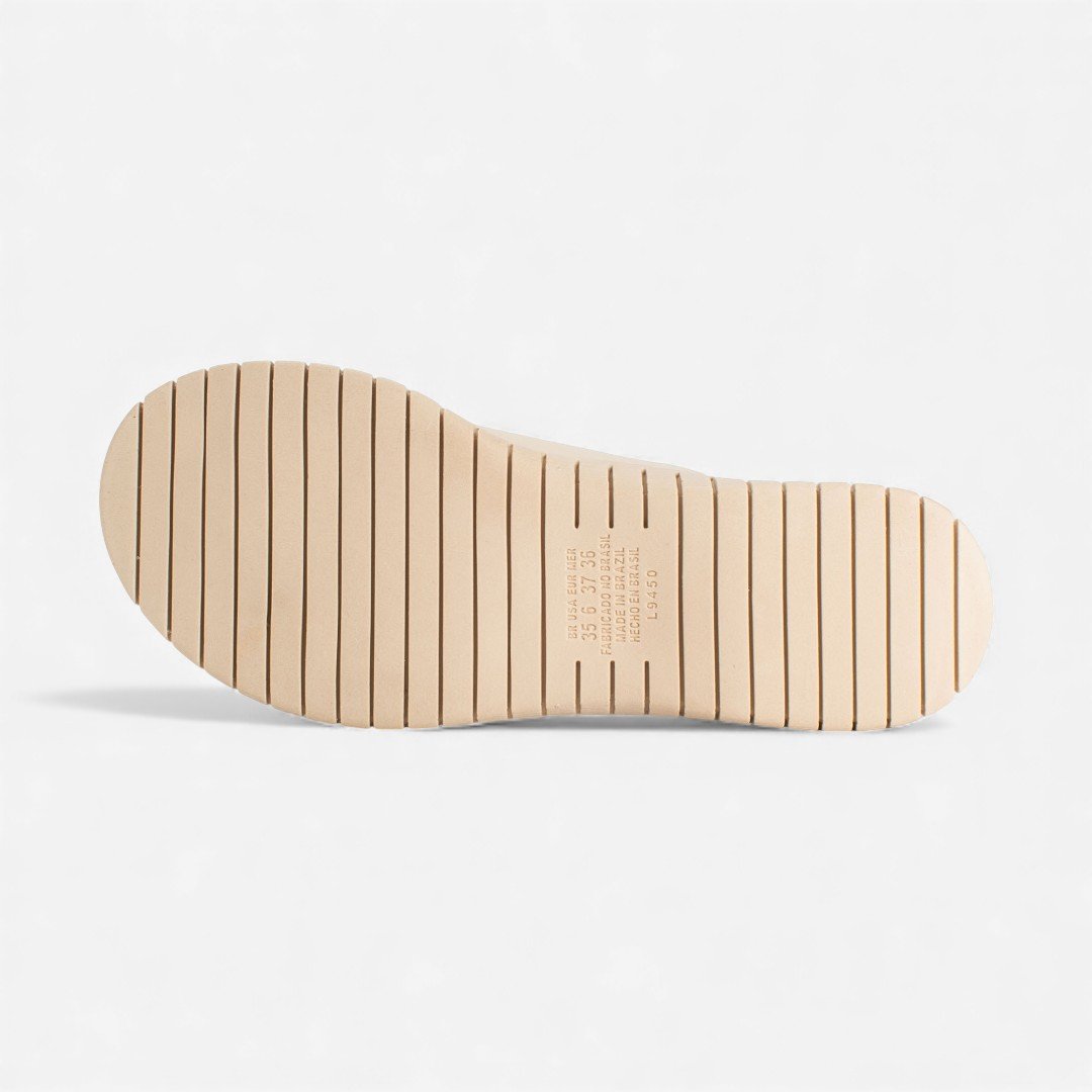 Tamanco Slide Campesí Flatform Bege Off White 4