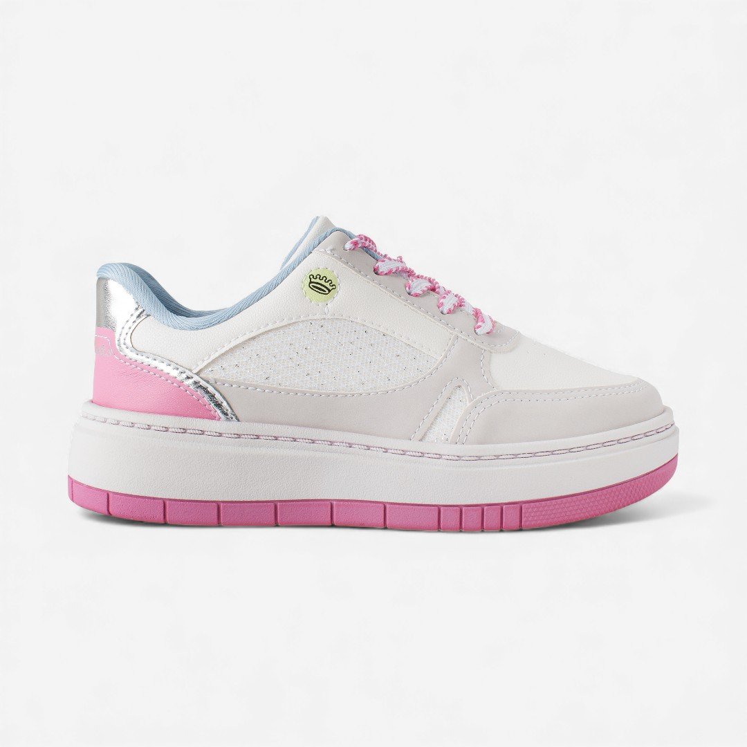 Tênis Pink Cats Casual Infantil Colorido