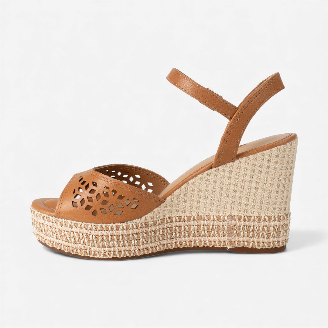 Sandália Dakota Anabela Caramelo Marrom 3