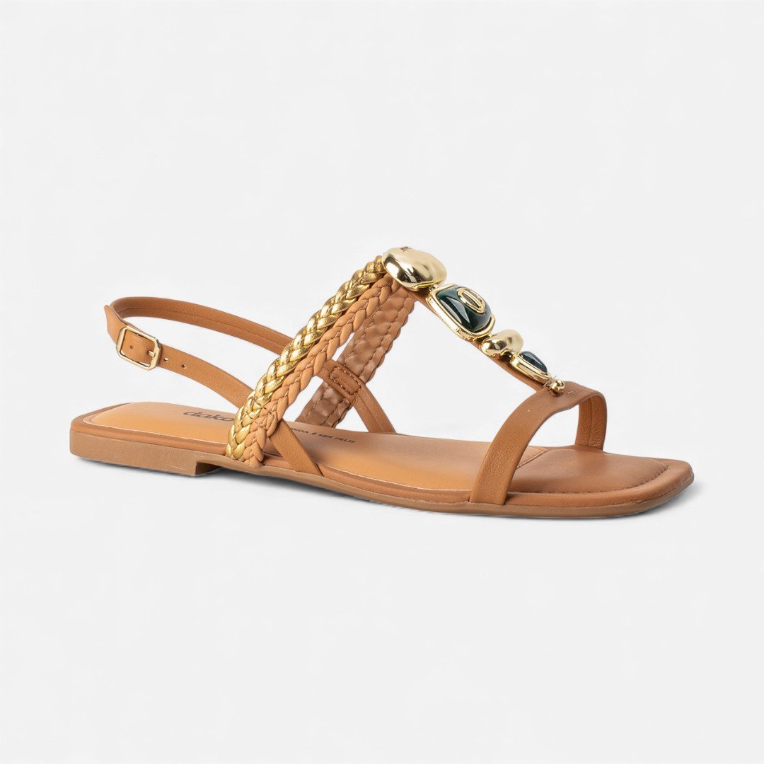 Sandália Dakota Rasteira Caramelo Caramelo 7