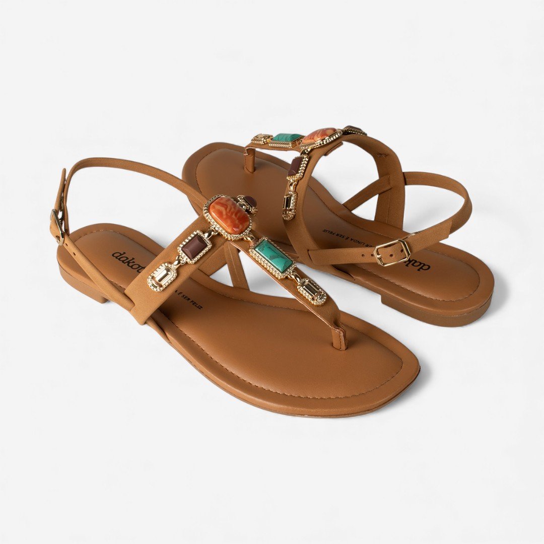 Sandália Dakota Rasteira Caramelo Caramelo 7