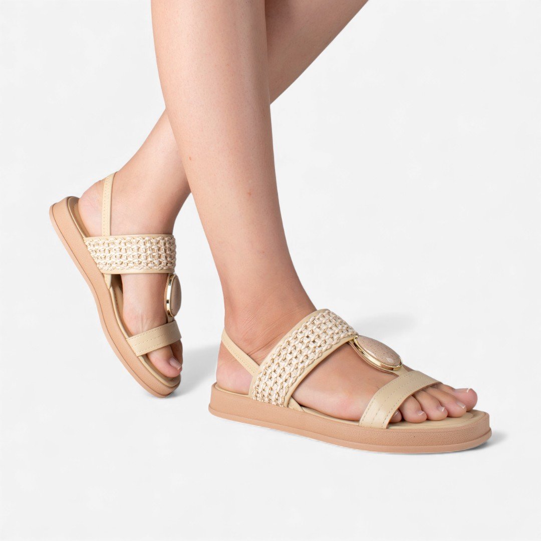 Sandália Dakota Flatform Bege Bege 2