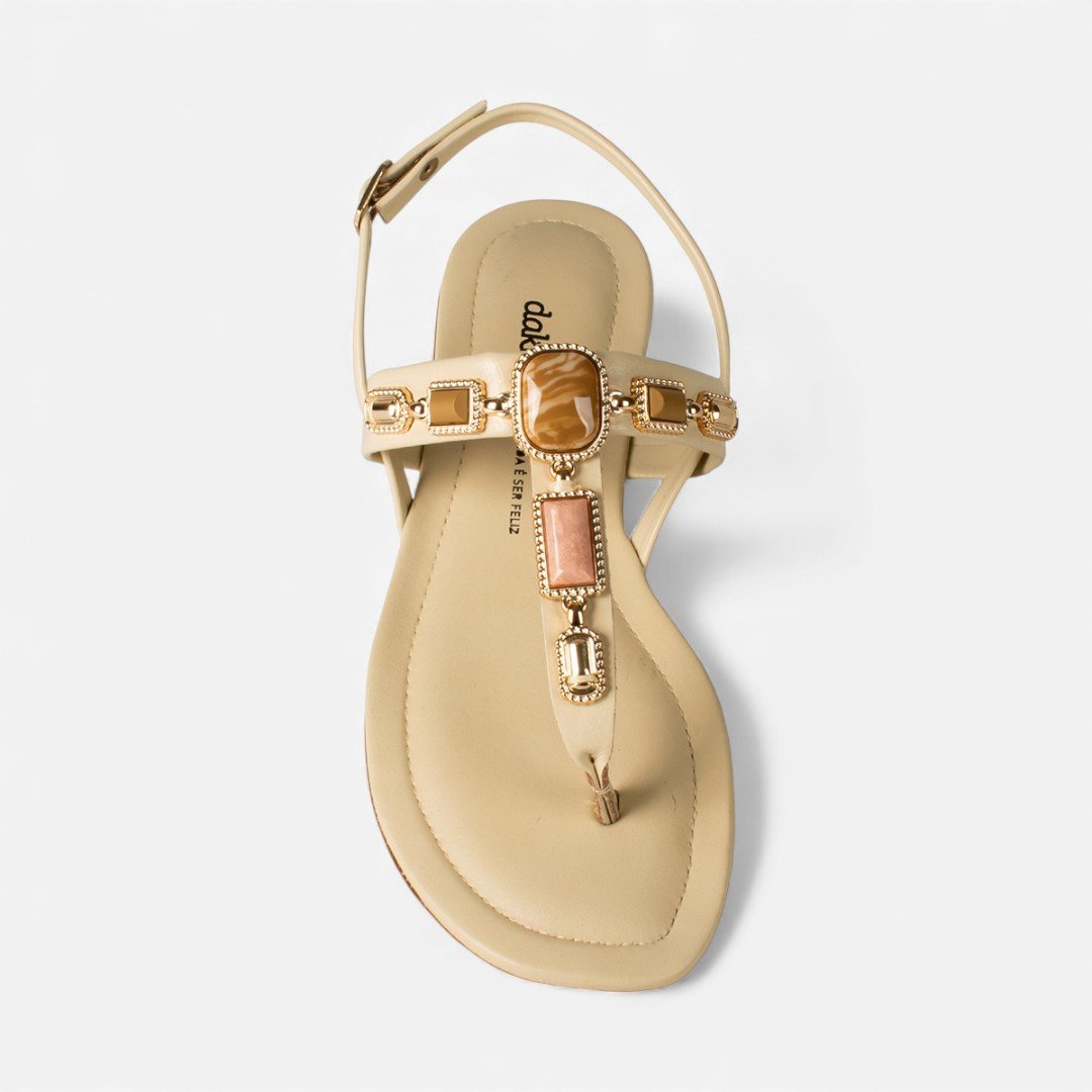 Sandália Dakota Rasteira Bege Bege 5