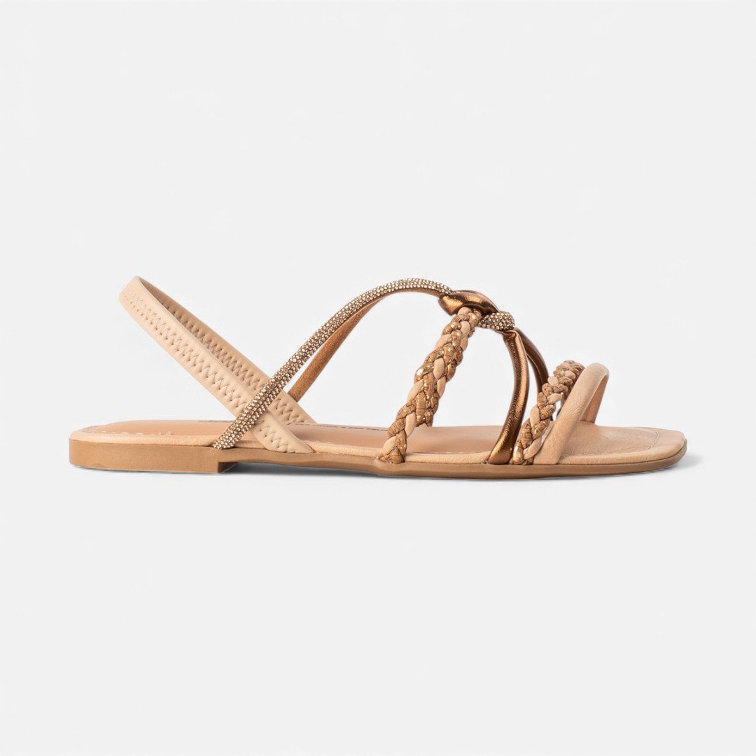Sandália Dakota Rasteira Bege