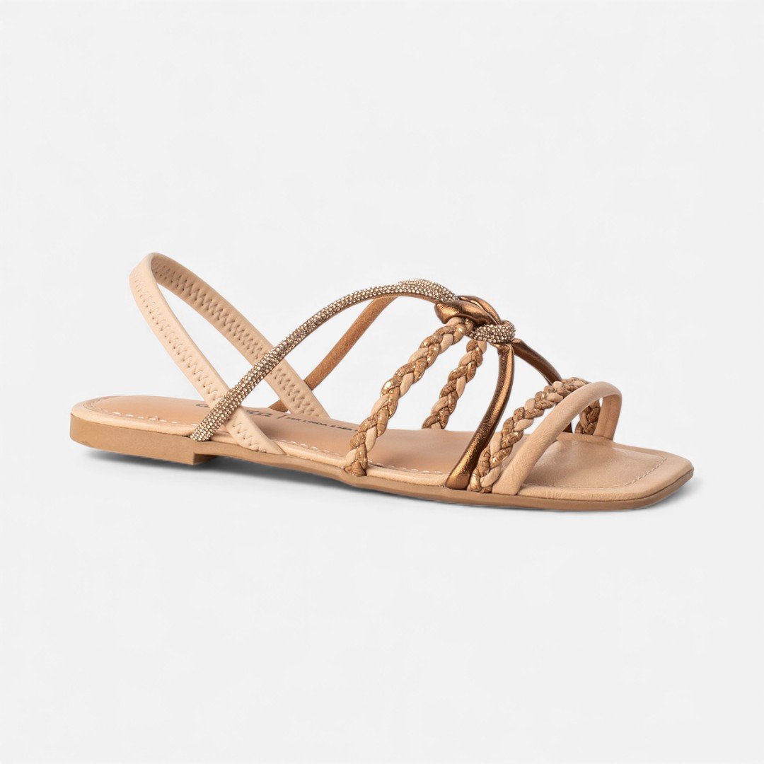 Sandália Dakota Rasteira Bege Bege 6