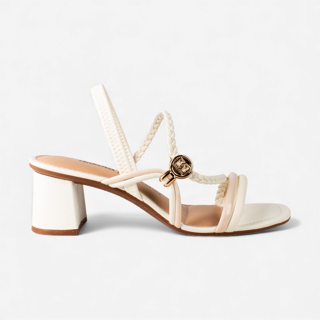 Sandália Dakota De Salto Bloco Off White