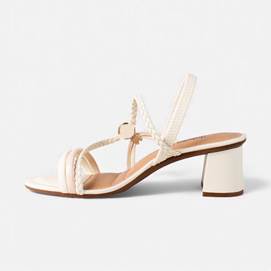 Sandália Dakota De Salto Bloco Off White Branco 4