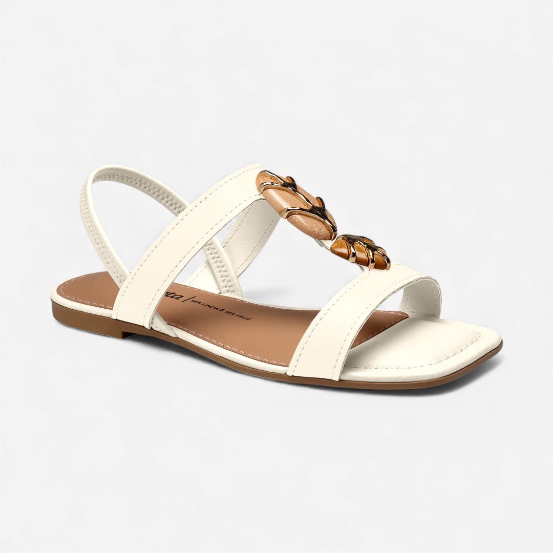 Sandália Dakota Rasteira Off White