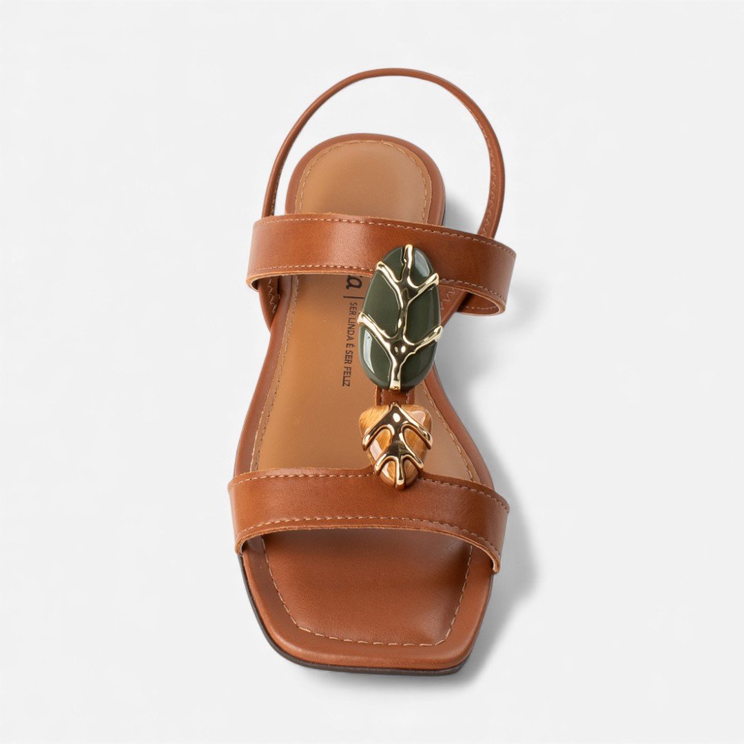 Sandália Dakota Rasteira Caramelo Marrom 5