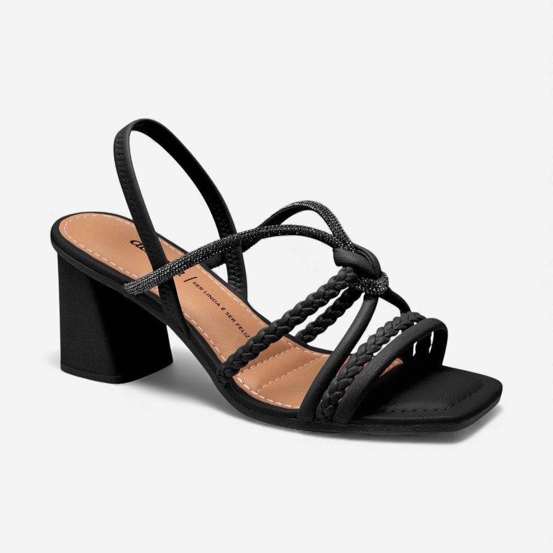Sandália Dakota De Salto Bloco Preta Preto 2
