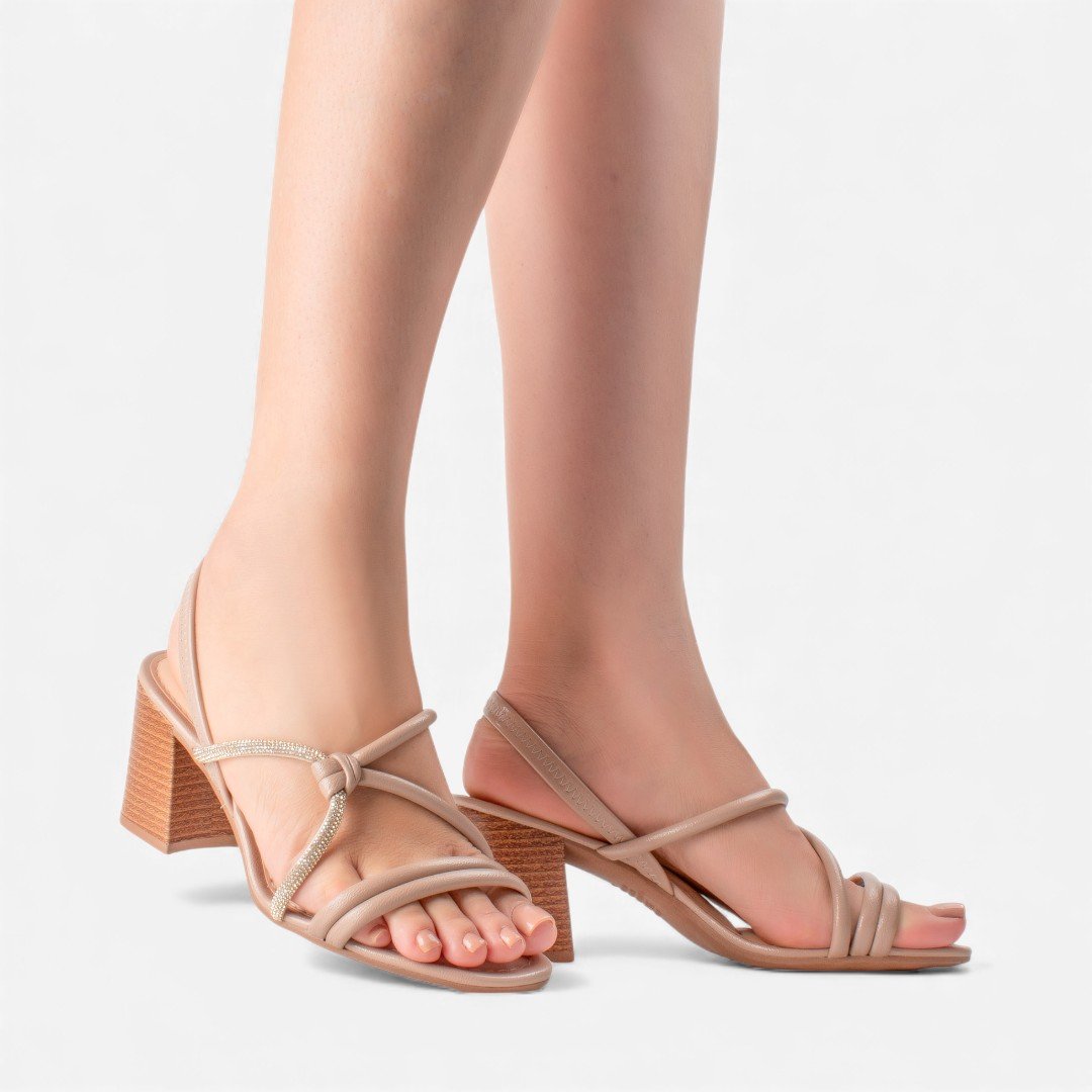 Sandália Dakota De Salto Bloco Marrom Bege 2