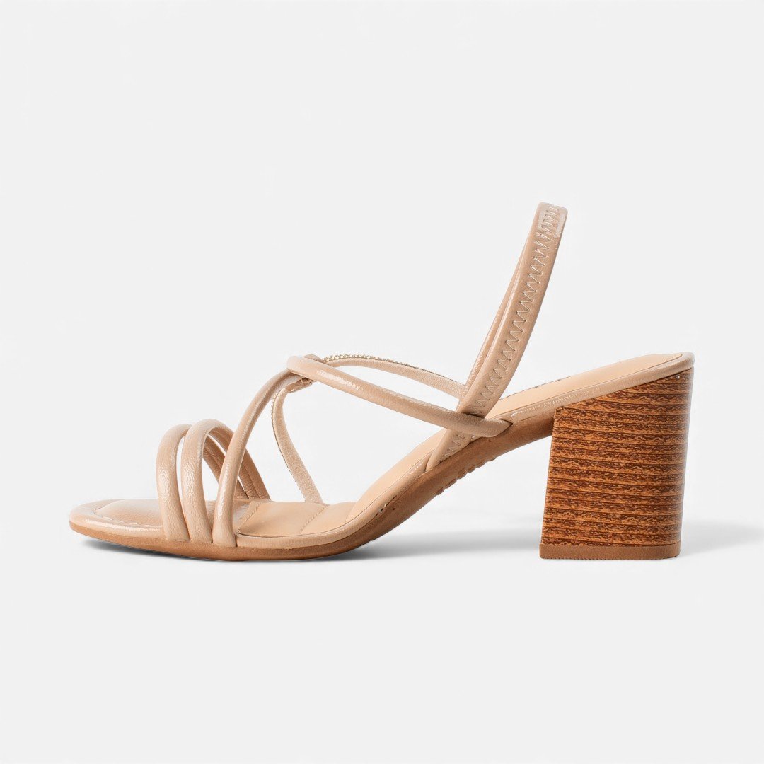 Sandália Dakota De Salto Bloco Marrom Bege 3