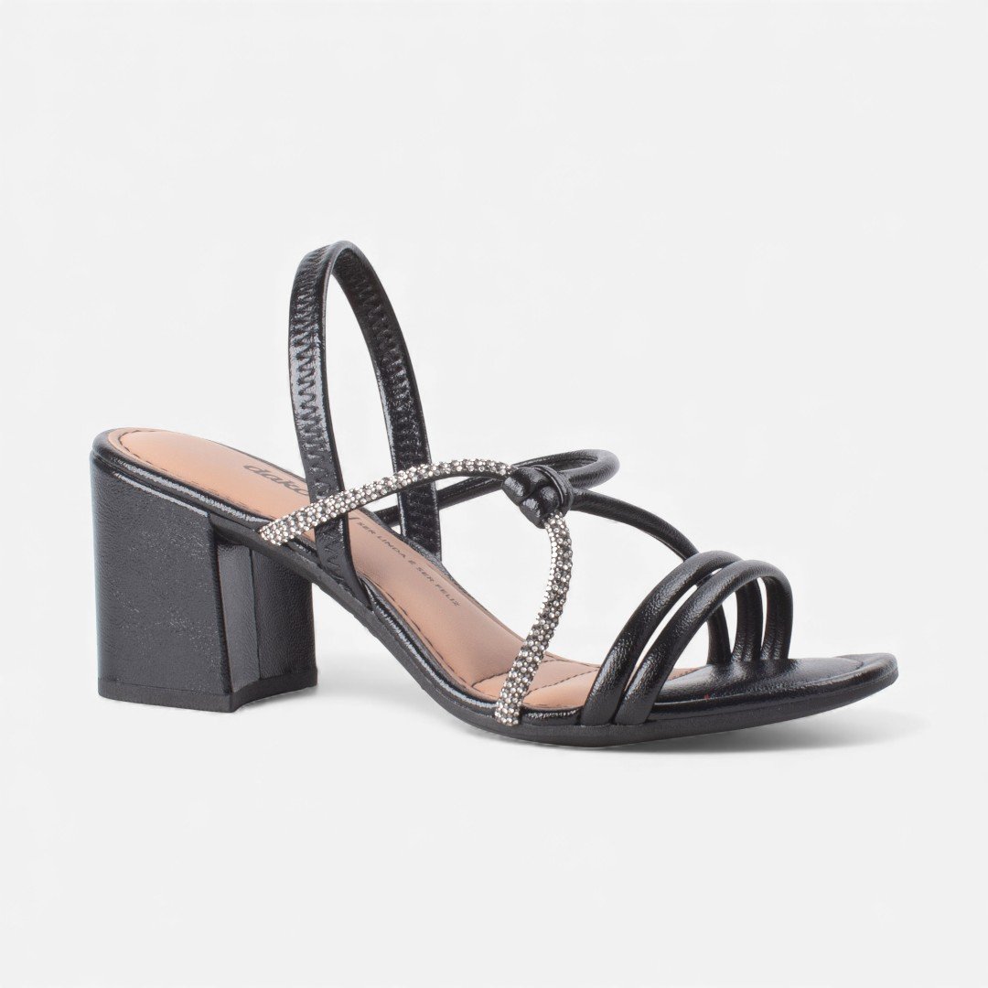 Sandália Dakota De Salto Bloco Preta Preto 3