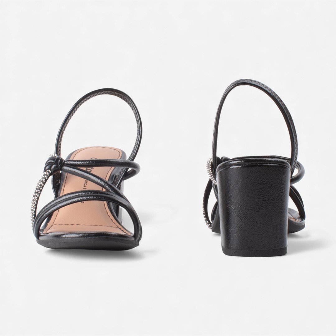 Sandália Dakota De Salto Bloco Preta Preto 6