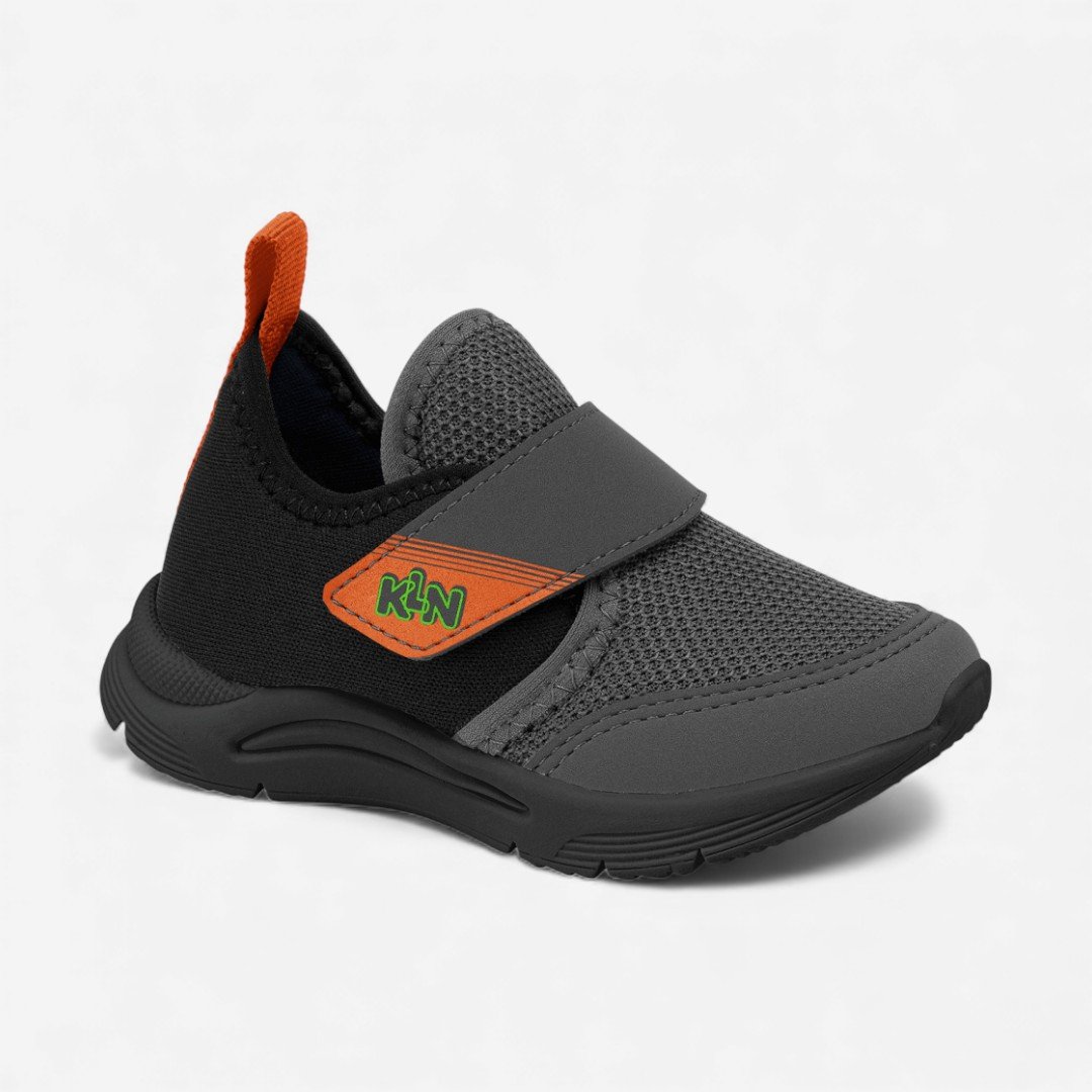 Tênis Klin New Sport Masculino Infantil Grafite Grafite/Preto 2