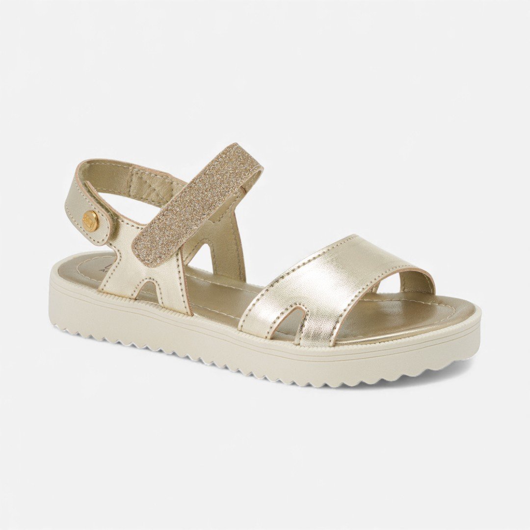 Sandália Klin Flatform Feminina Infantil Metalizada Dourada Dourado 2