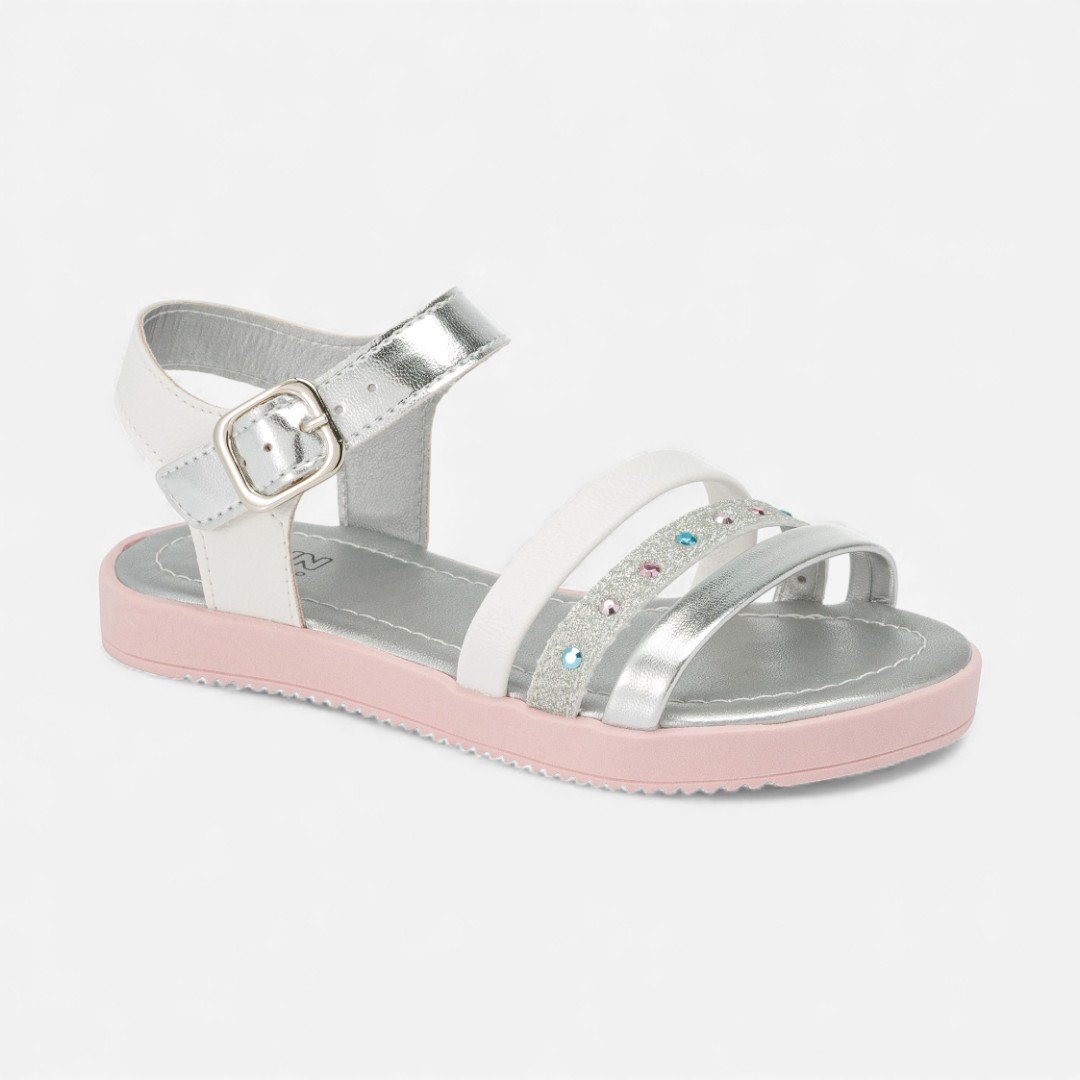 Sandália Klin Flatform Feminina Infantil Metalizada Prata Prata 2
