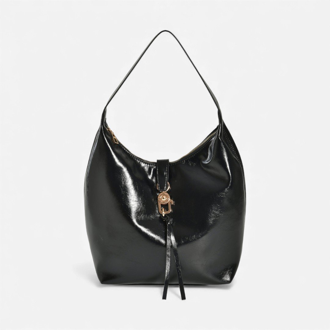 Bolsa Via Marte Hobo Preta Preto 4