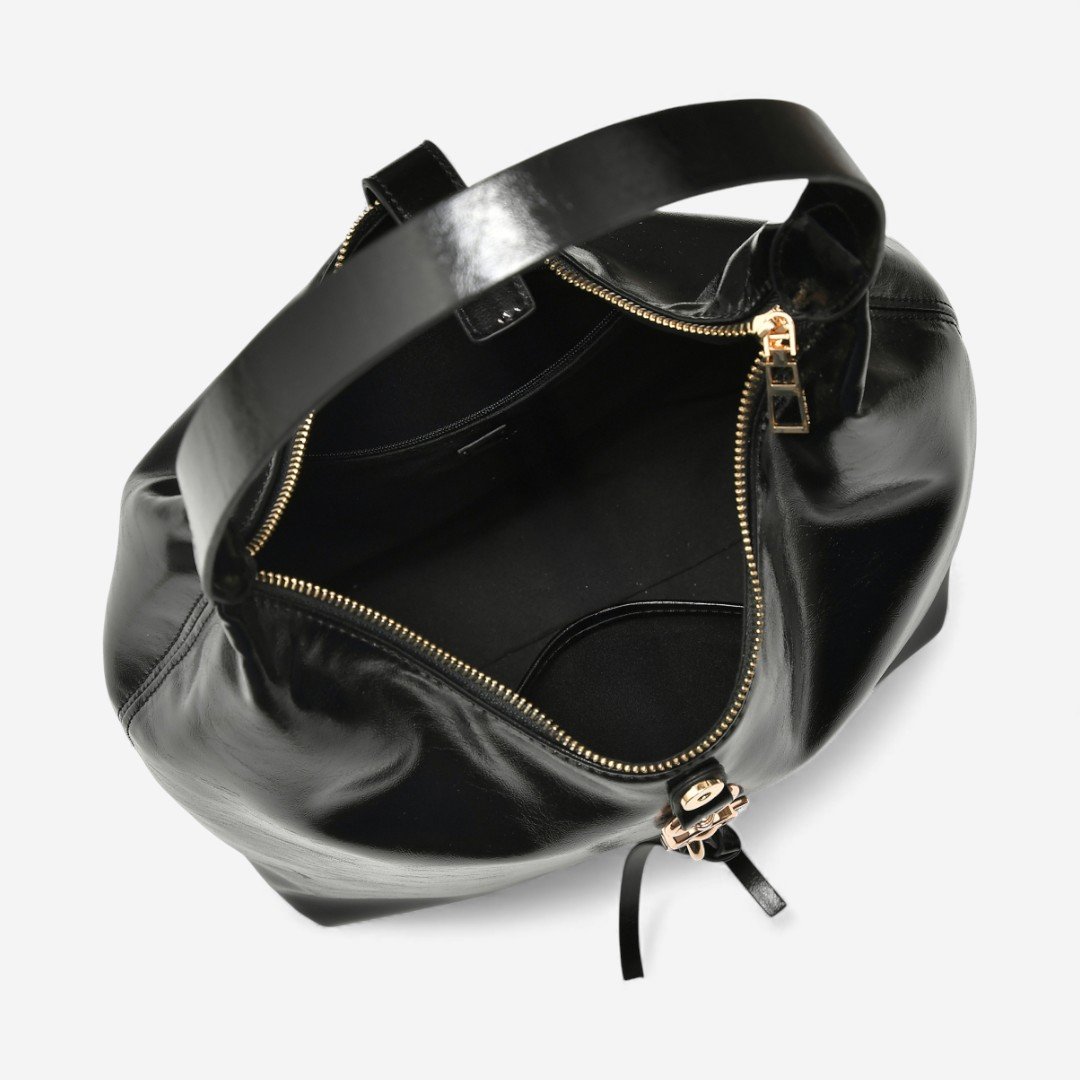 Bolsa Via Marte Hobo Preta Preto 5