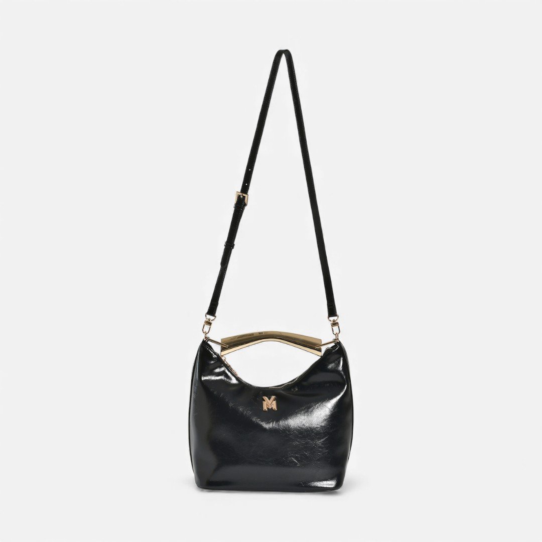 Bolsa Via Marte Handbag Grande Preta Preto 4