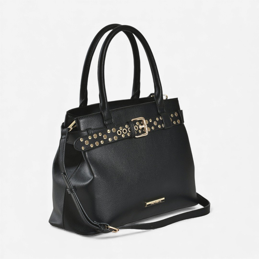 Bolsa Via Marte Tote Bag Preta Preto 2
