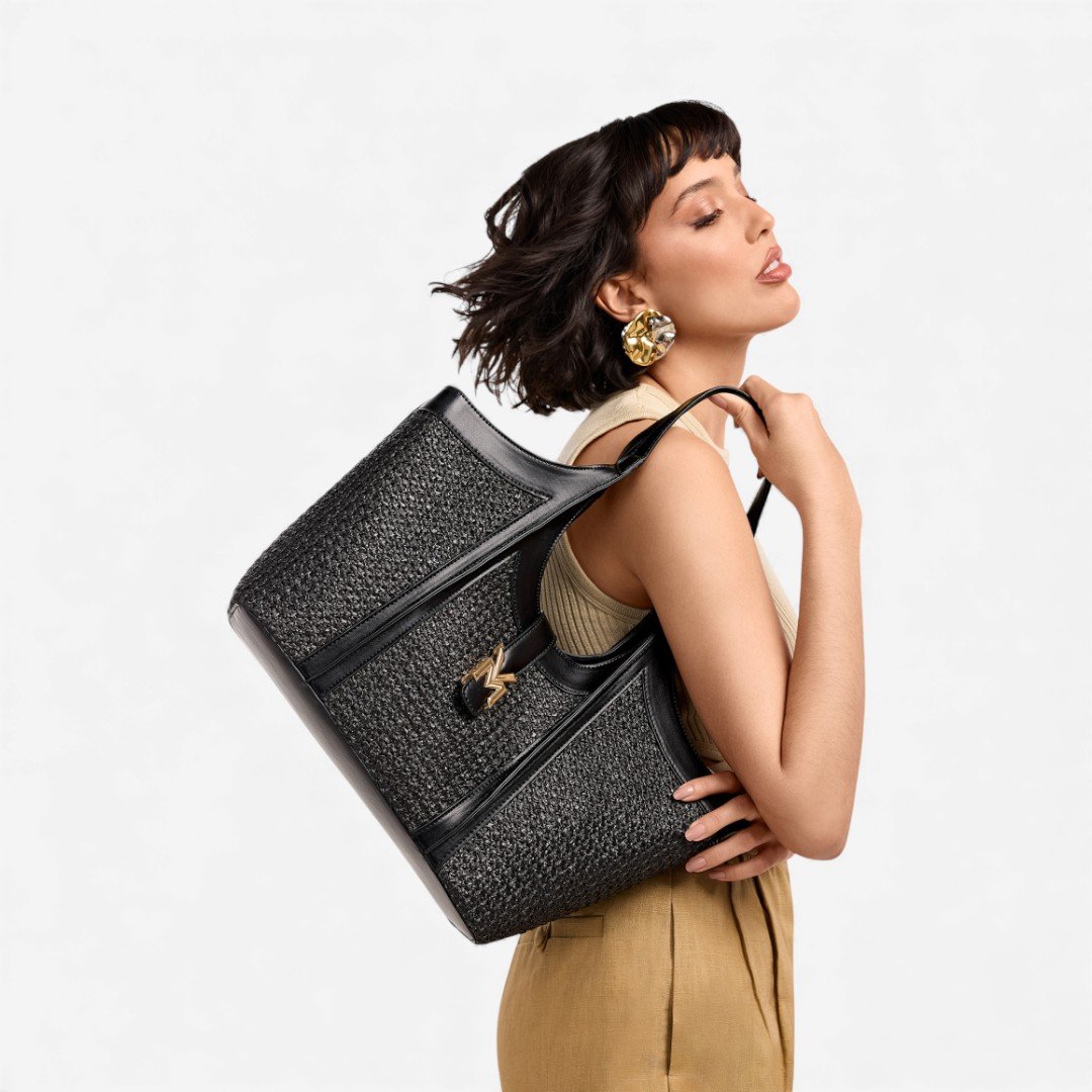 Bolsa Via Marte Tote Grande Preta Preto 4