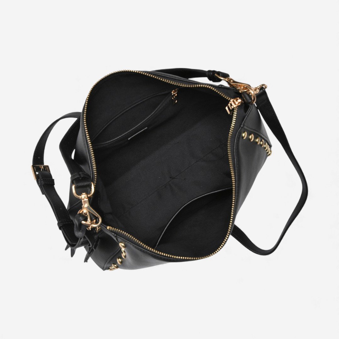 Bolsa Via Marte Hobo Preta Preto 5