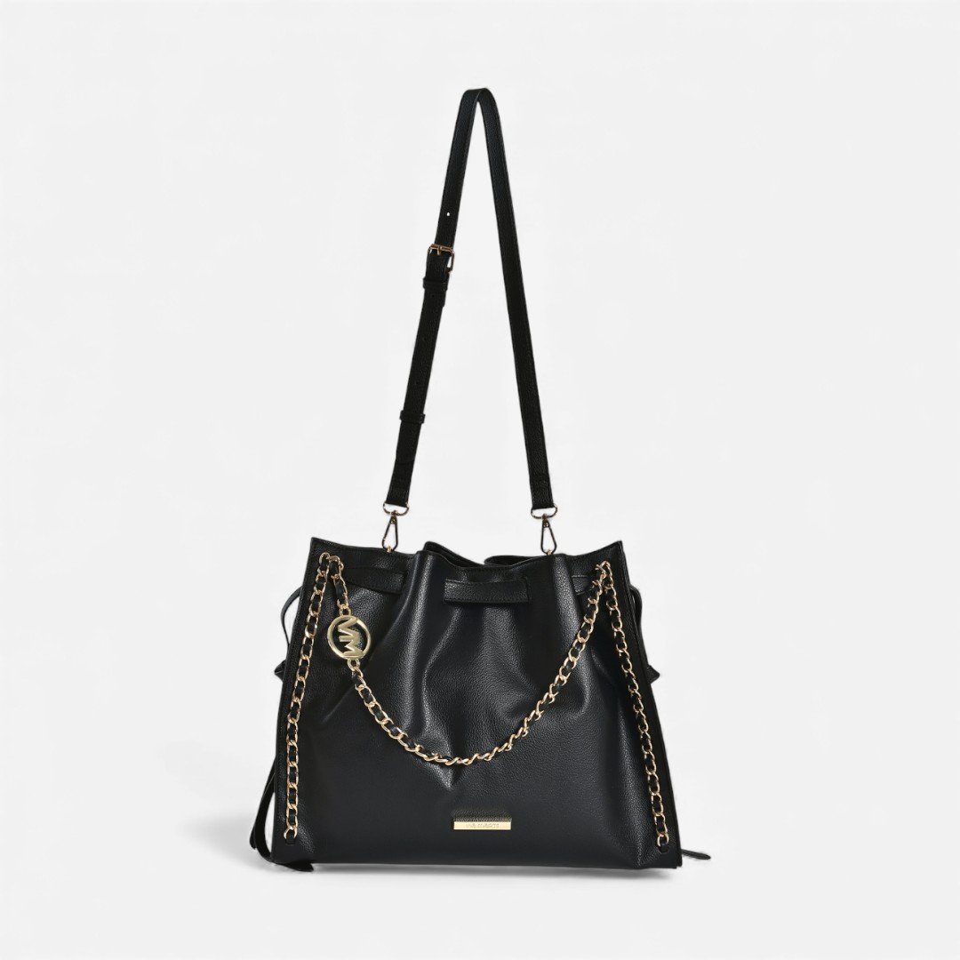 Bolsa Via Marte Hobo Grande Preta Preto 3