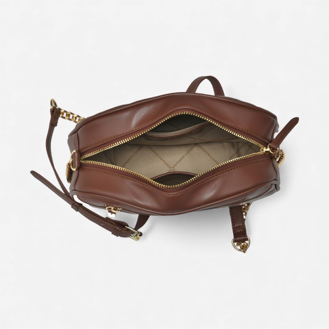 Bolsa Via Marte Crossbody Marrom Marrom 4